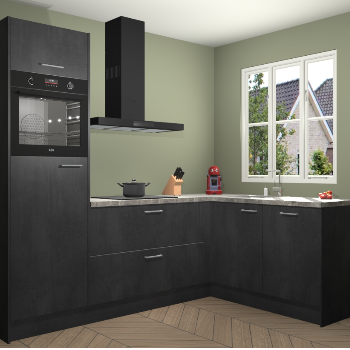 Beton Zwarte keuken Victoria 117936