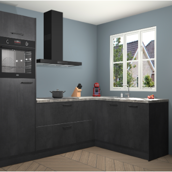 Beton Zwarte keuken Victoria 117946