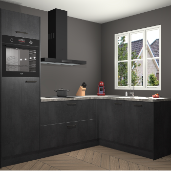 Beton Zwarte keuken Victoria 117951