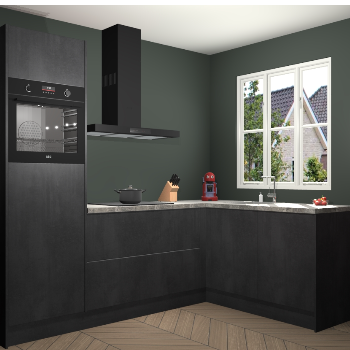 Beton Zwarte keuken Victoria 117961