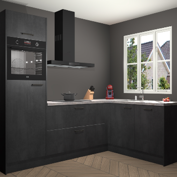 Beton Zwarte keuken Victoria 117952