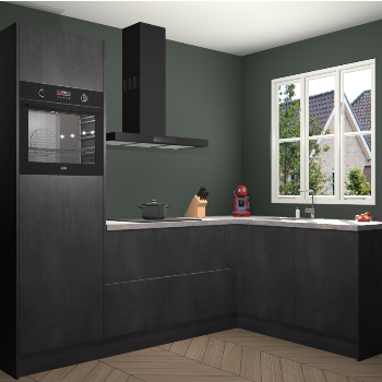 Beton Zwarte keuken Victoria 117962