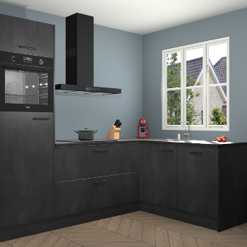 Beton Zwarte keuken Victoria 117948