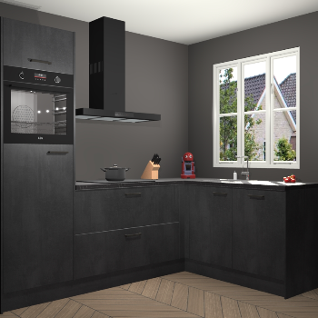 Beton Zwarte keuken Victoria 117953