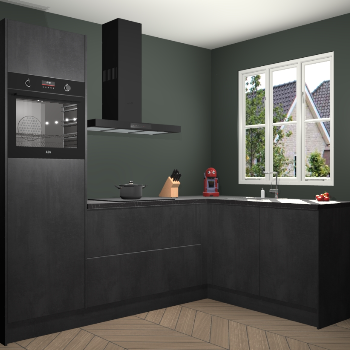 Beton Zwarte keuken Victoria 117963