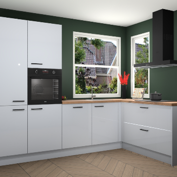 Sneeuwwitte hoogglans keuken Kotor 117616