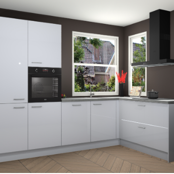 Sneeuwwitte hoogglans keuken Kotor 117805