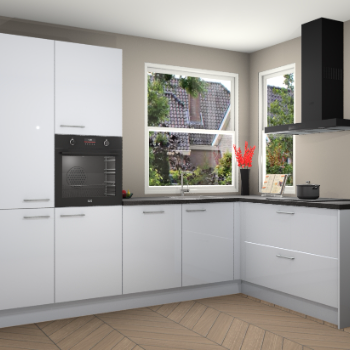 Sneeuwwitte hoogglans keuken Kotor 117811