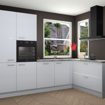 Sneeuwwitte hoogglans keuken Kotor 117819