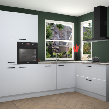 Sneeuwwitte hoogglans keuken Kotor 117821