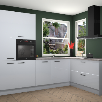 Sneeuwwitte hoogglans keuken Kotor 117828