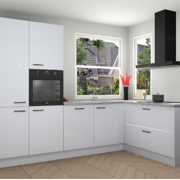 Sneeuwwitte hoogglans keuken Kotor 117829