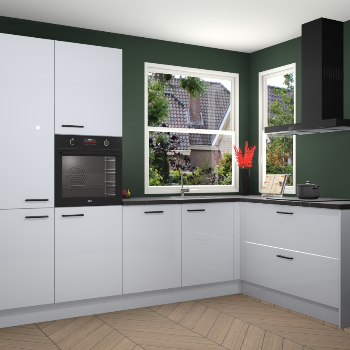 Sneeuwwitte hoogglans keuken Kotor 117835