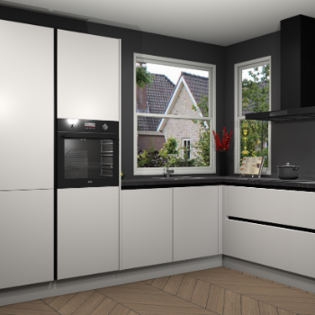 Zijdegrijze greeploze keuken Kotor 118240