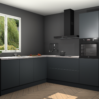 Onyxgrijze keuken Willemstad 118411