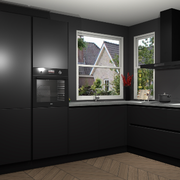 Zwarte greeploze keuken Kotor 118713