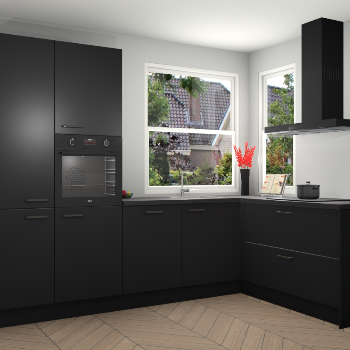 Zwarte keuken Kotor 118719