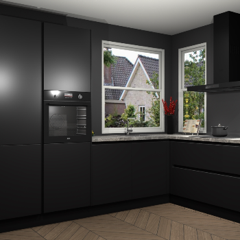 Zwarte greeploze keuken Kotor 118727