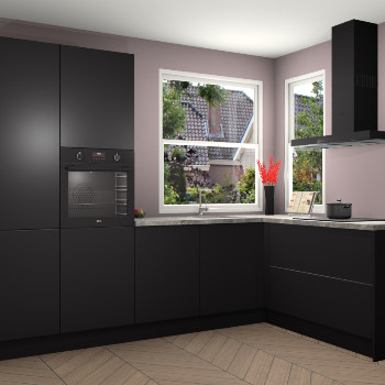 Zwarte keuken Kotor 118728