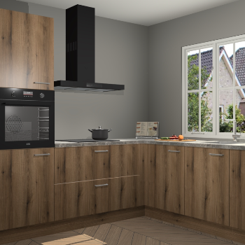 Goud Eiken keuken Kazan 118763