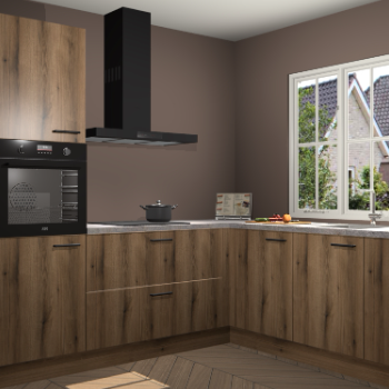 Goud Eiken keuken Kazan 118773