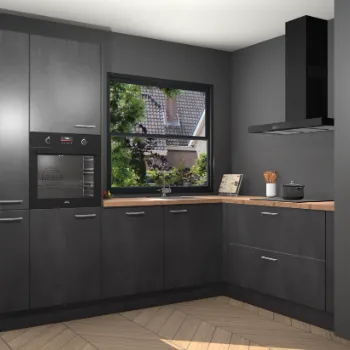 Beton zwarte keuken Metz 92990