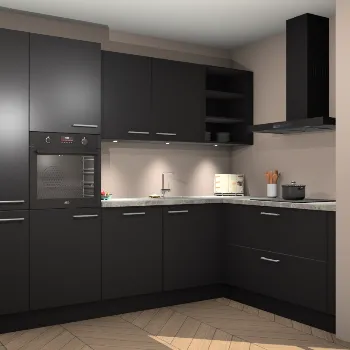 Zwarte keuken Bangalore 22102