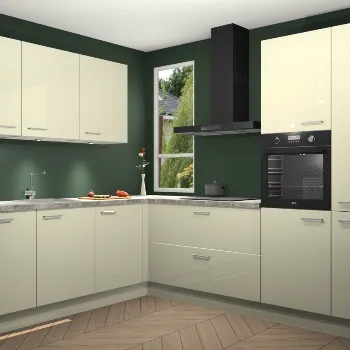 Magnolia hoogglans keuken Bagdad 22136