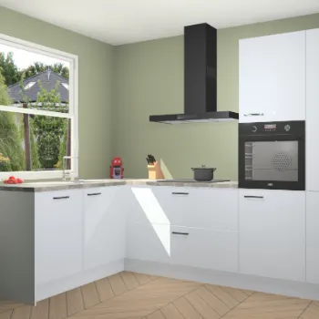Sneeuwwitte hoogglans keuken Dongguan 93061