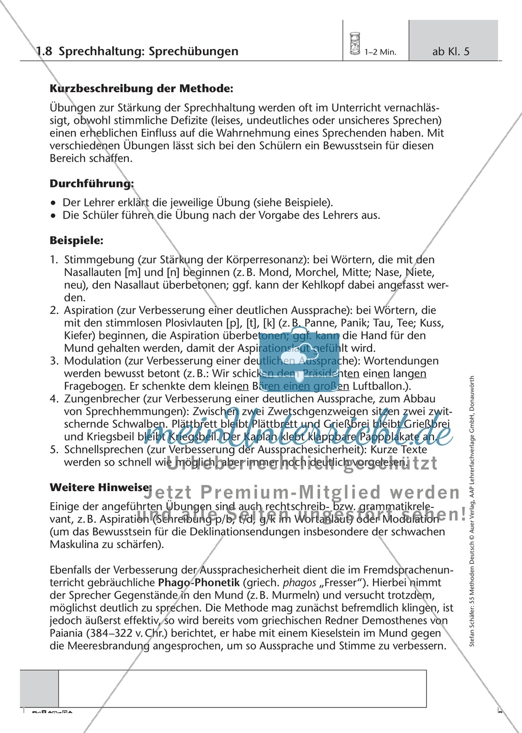 Methodik: Sprechübungen Preview 1