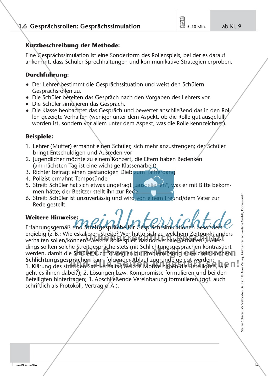 Methodik: Gesprächssimulation in zugewiesenen Rollen Preview 1