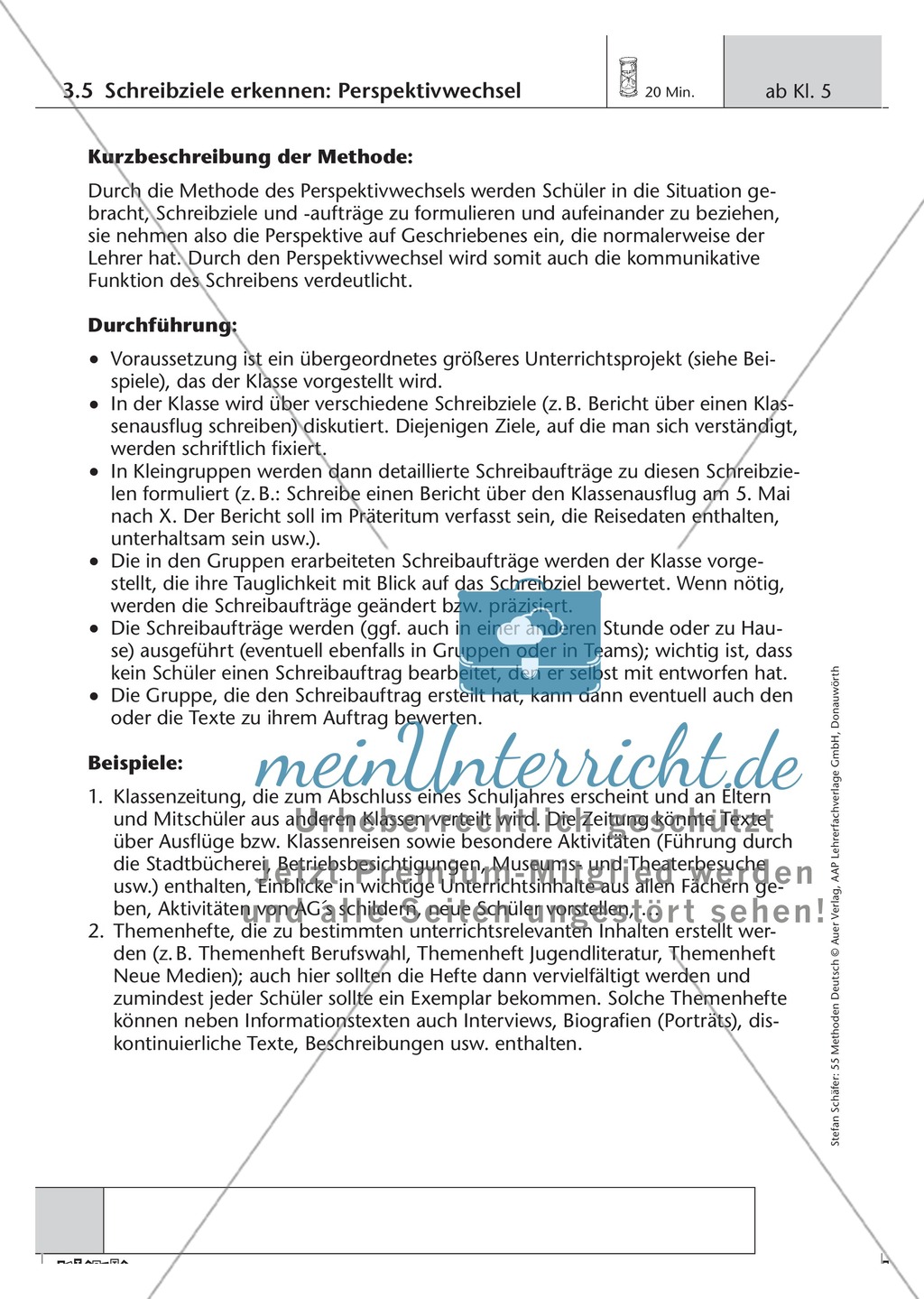 Methodik: Perspektivwechsel beim Schreiben Preview 1