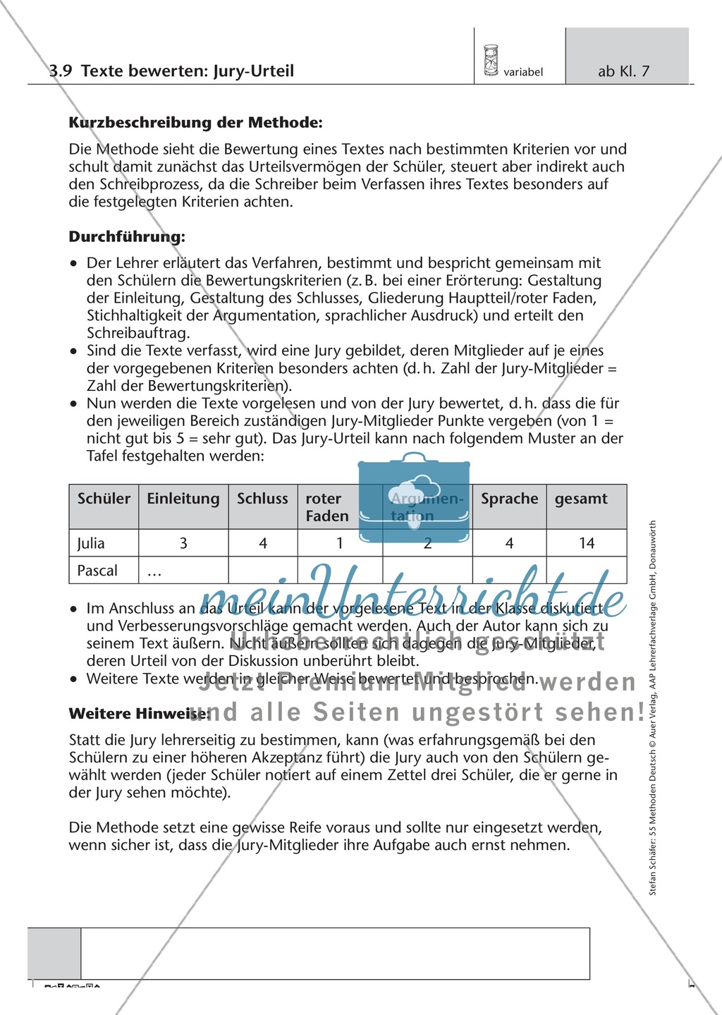 Methodik: Jury-Urteil zum Bewerten von Texten Preview 1