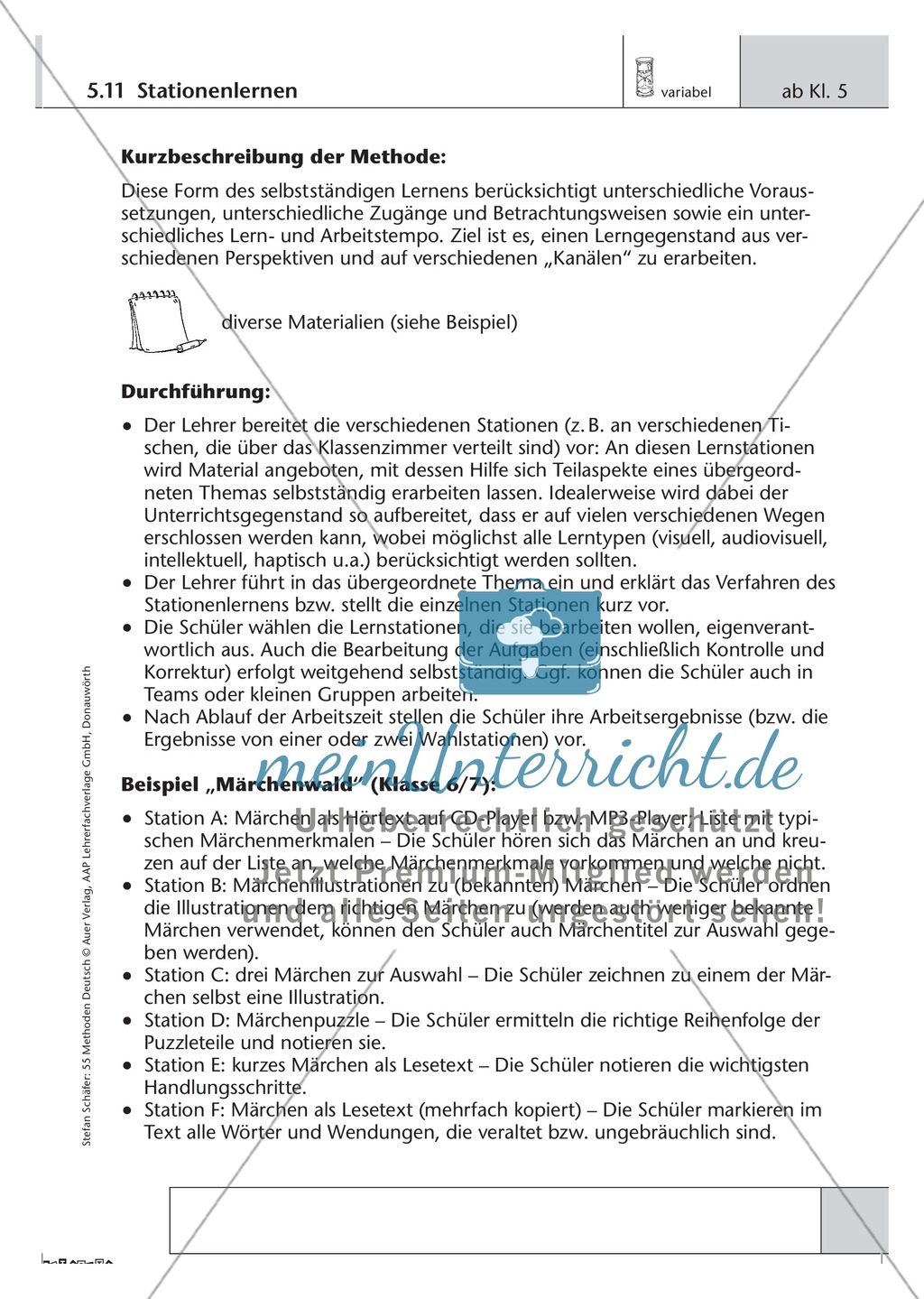 Methodik: Stationenlernen Preview 1