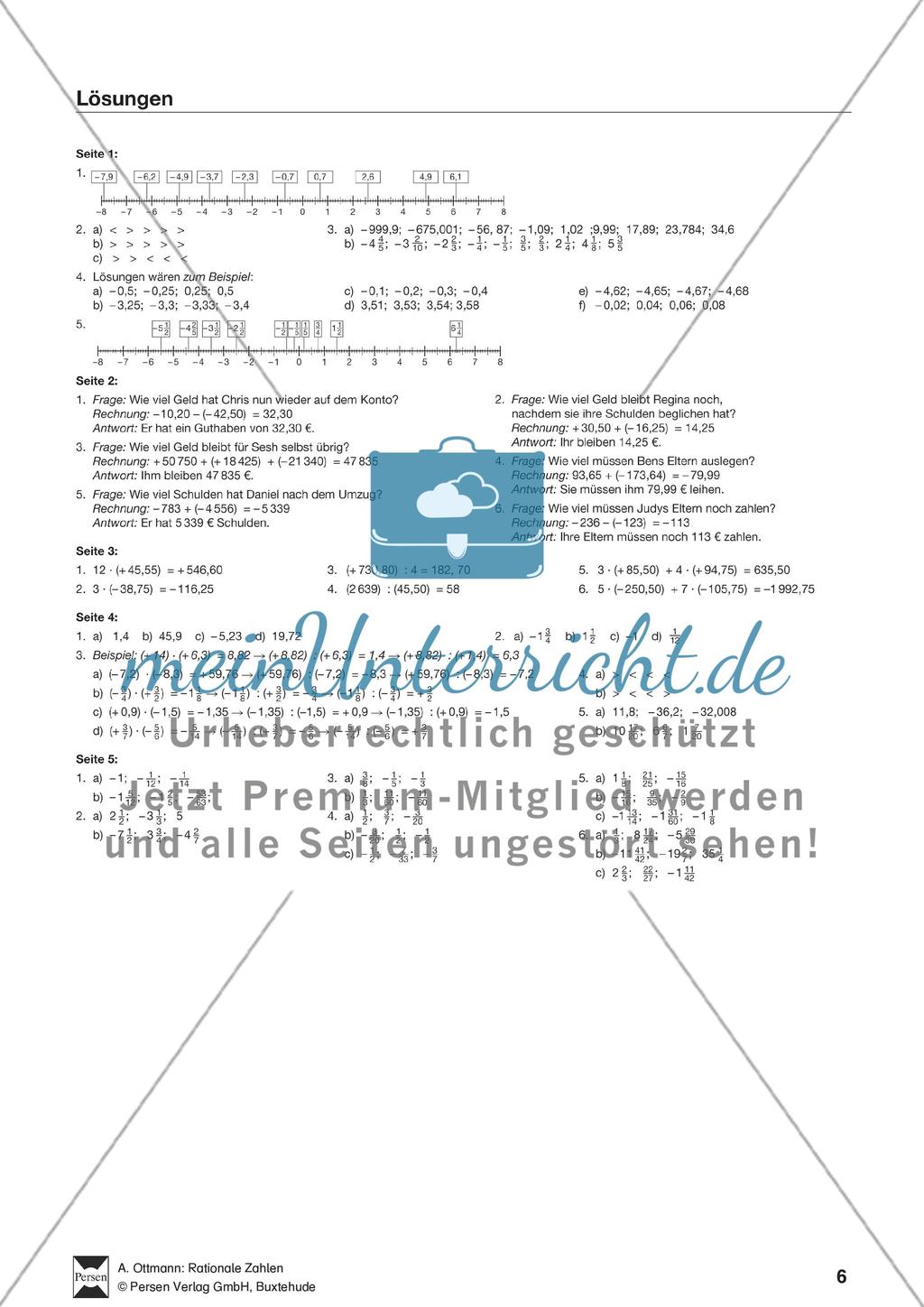 Textaufgaben zu Schulden und Guthaben: Übungen + Lösungen Preview 2