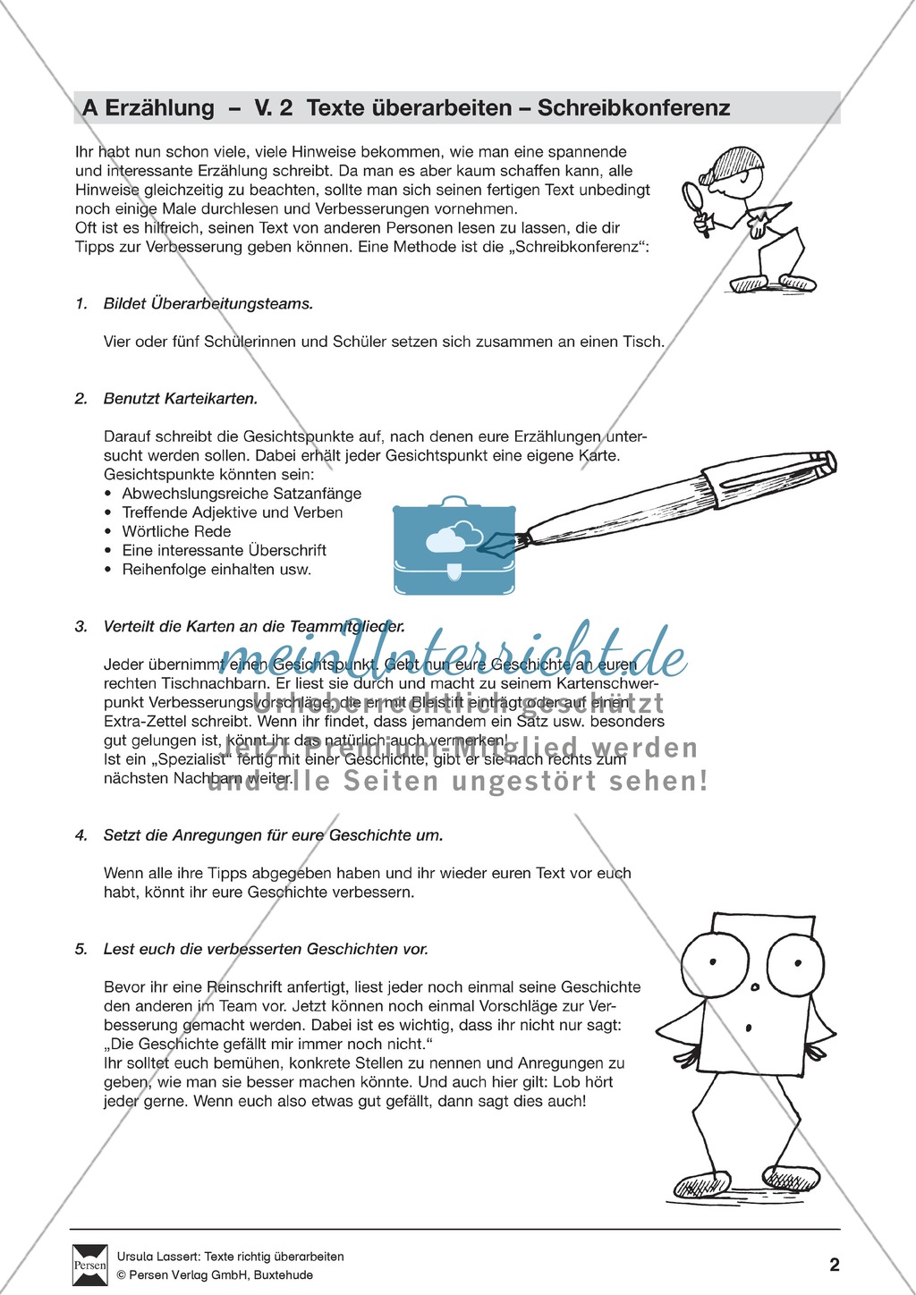 Methodik - Texte Überarbeiten: Übersicht Preview 2