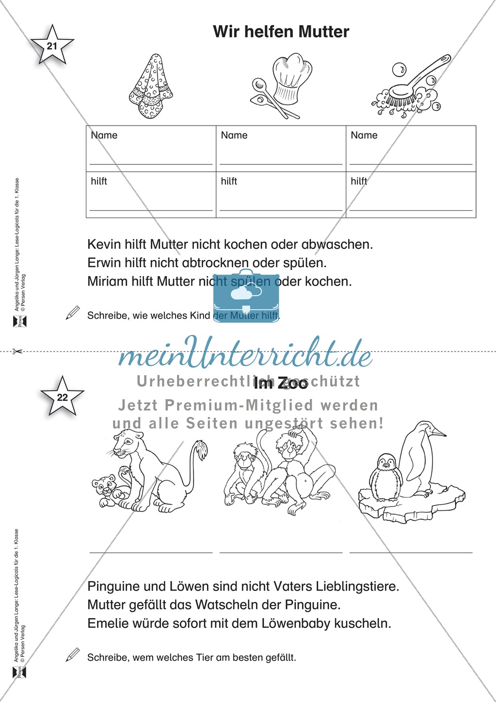Familienleben: Übungen und Lösungen Preview 8