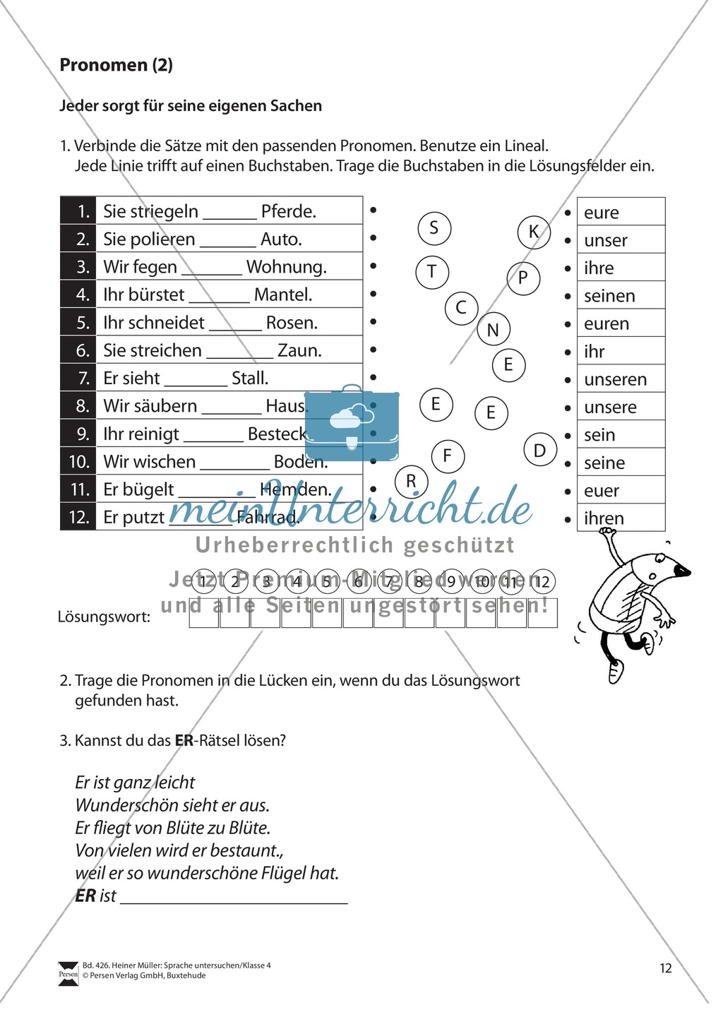 Pronomen: Übungen + Lösungen Preview 2