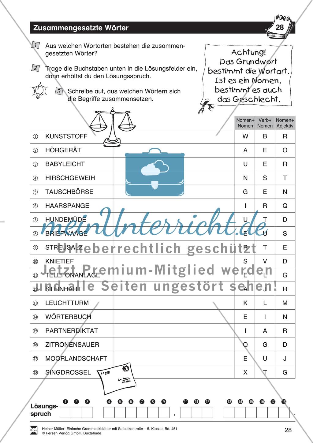 Sätze mit umgestellten Satzteilen: Übung + Lösung Preview 1