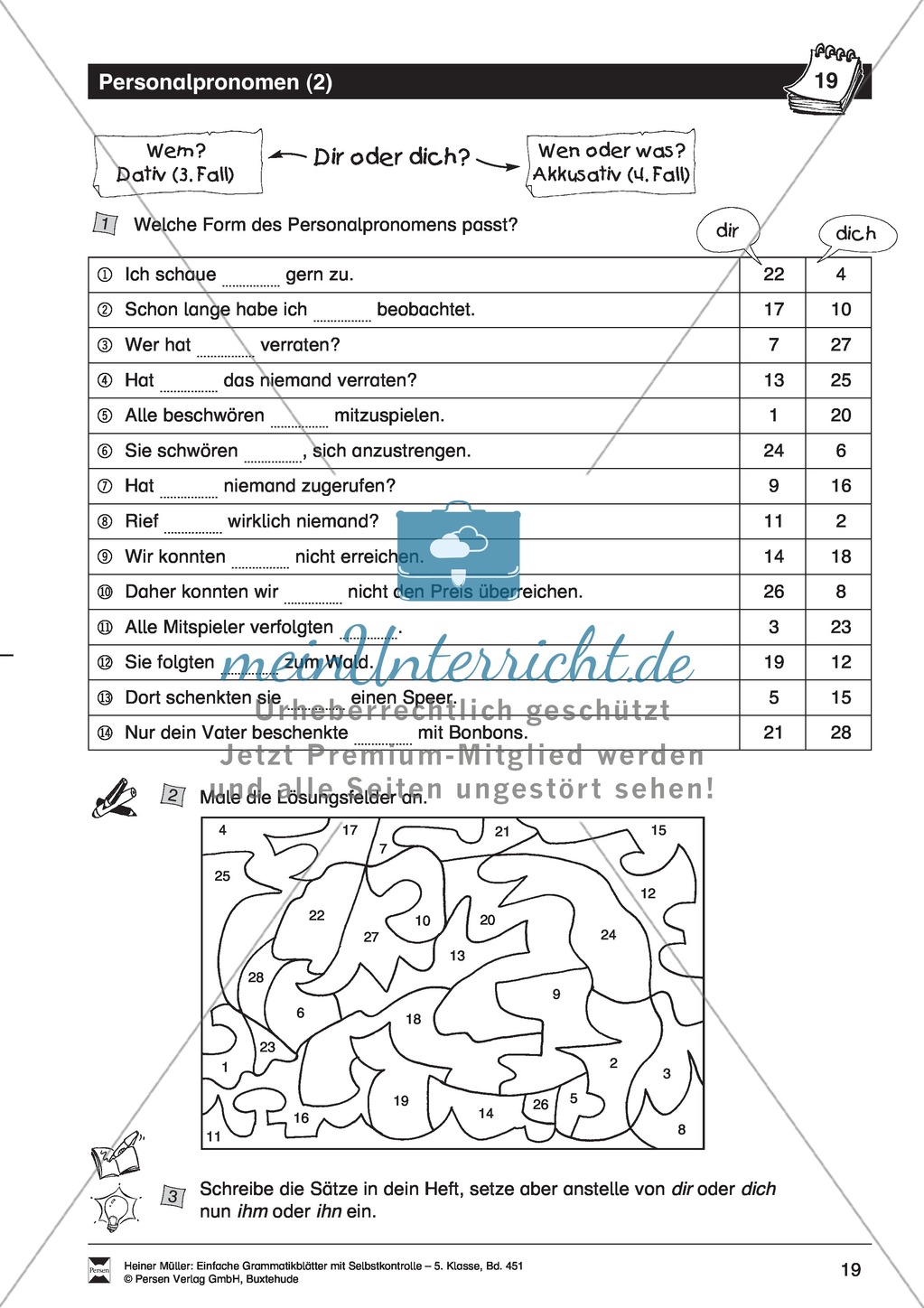 Personalpronomen: Übungen + Lösungen Preview 2