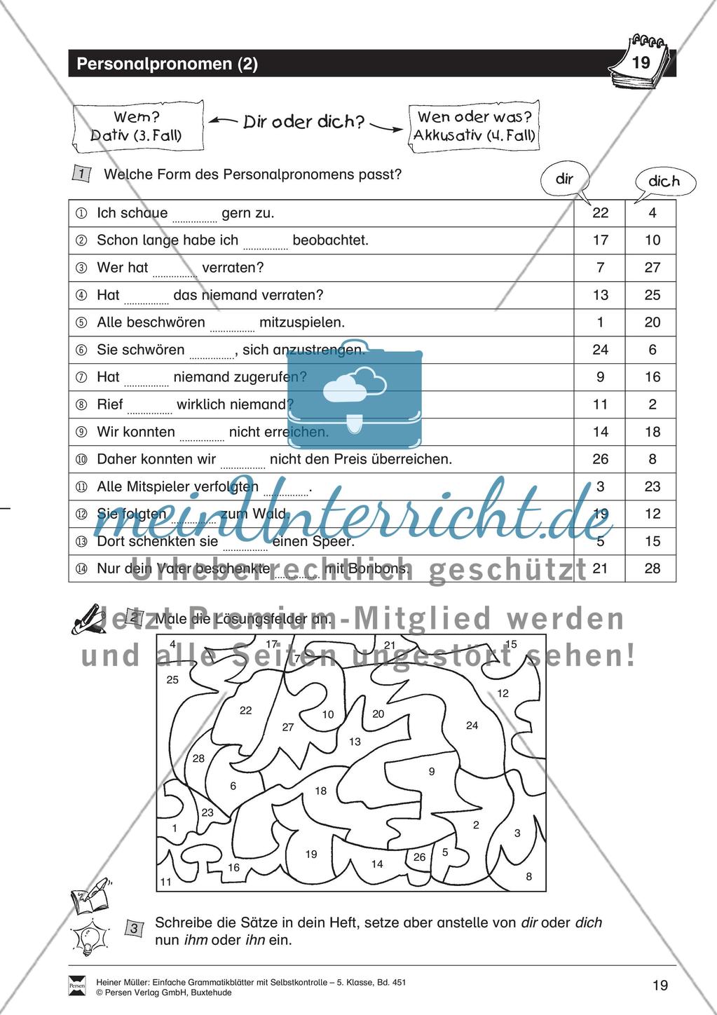 Personalpronomen: Übungen + Lösungen Preview 3