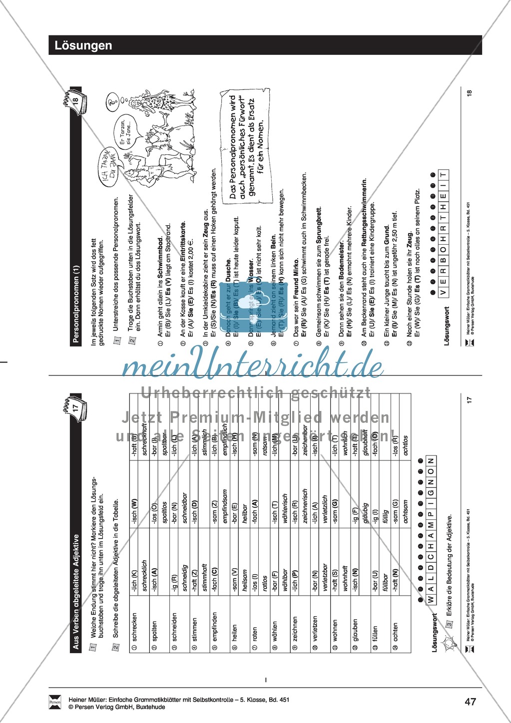 Personalpronomen: Übungen + Lösungen Preview 4