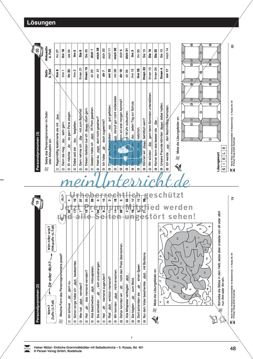 Personalpronomen: Übungen + Lösungen Preview 5