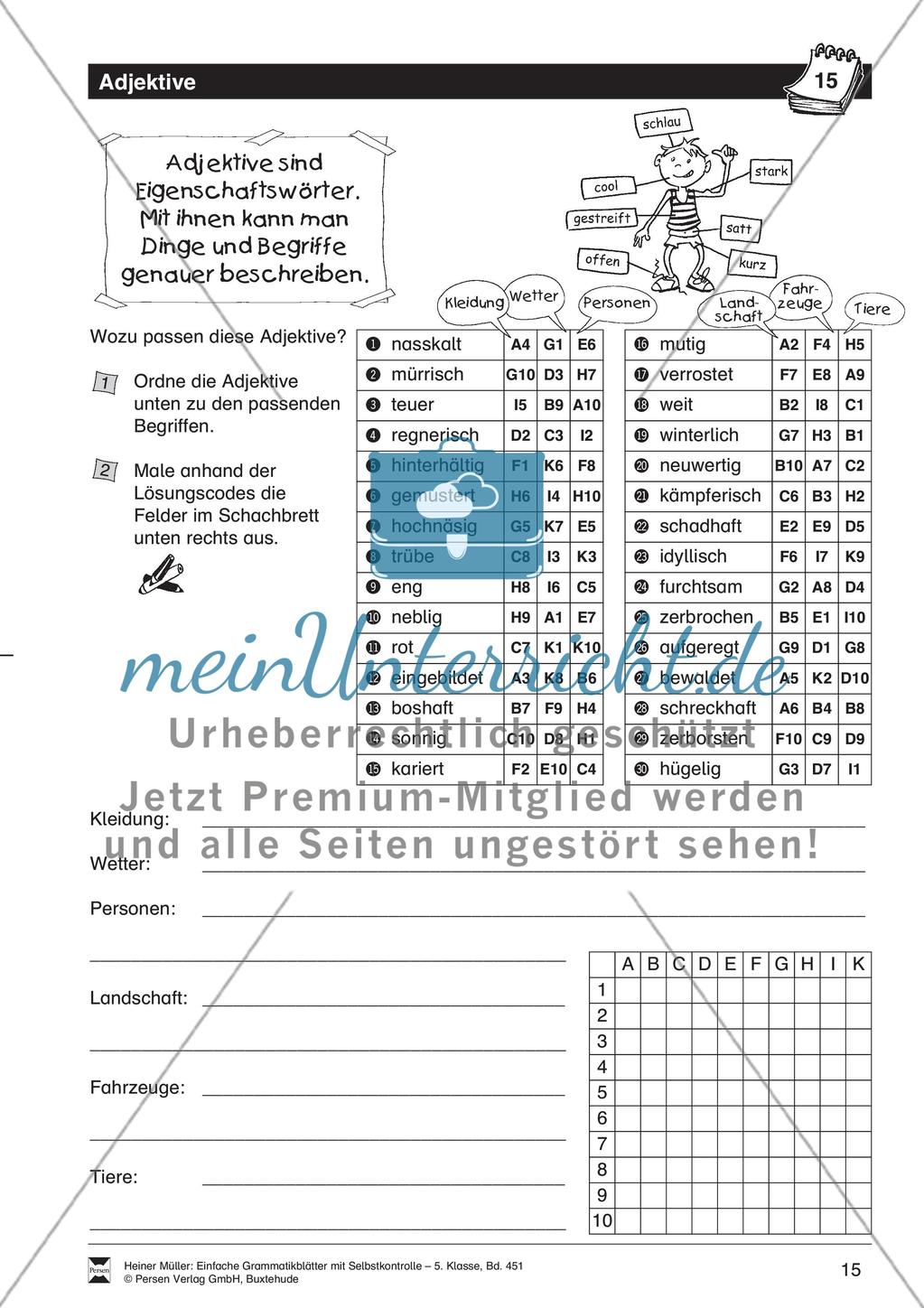 Aus Nomen abgeleitete Adjektive: Übung + Lösung Preview 1
