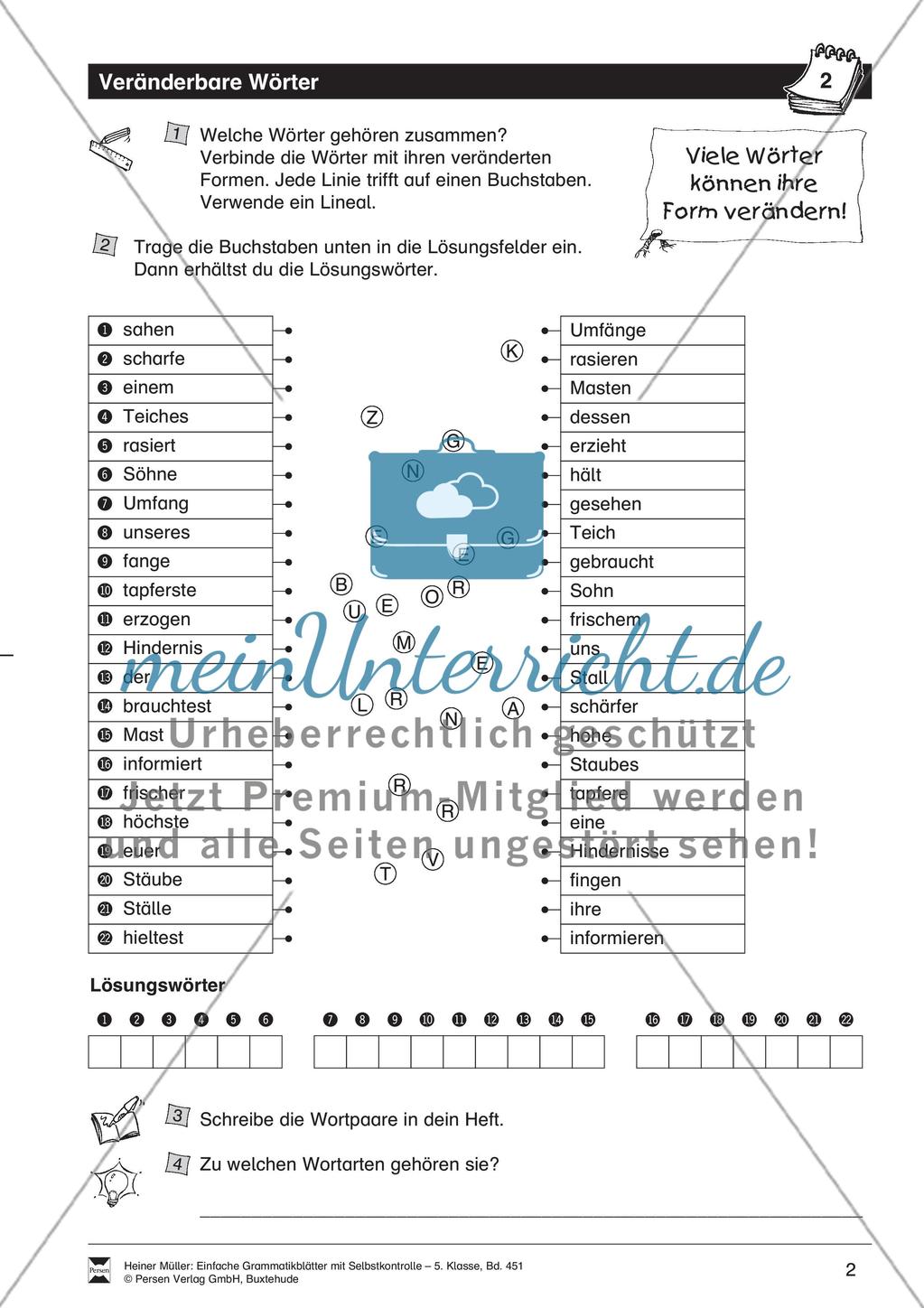 Das Geschlecht bei Tiernamen: Übung + Lösung Preview 1