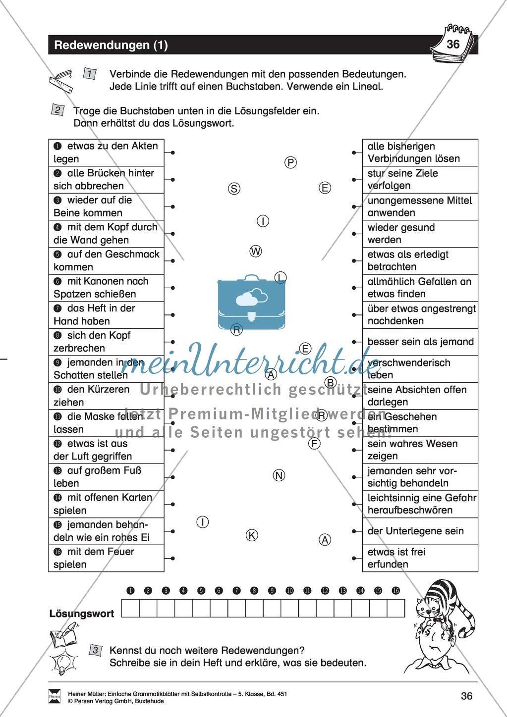Redewendungen: Übungen + Lösungen Preview 1