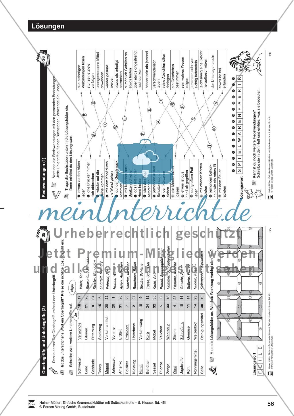 Redewendungen: Übungen + Lösungen Preview 4