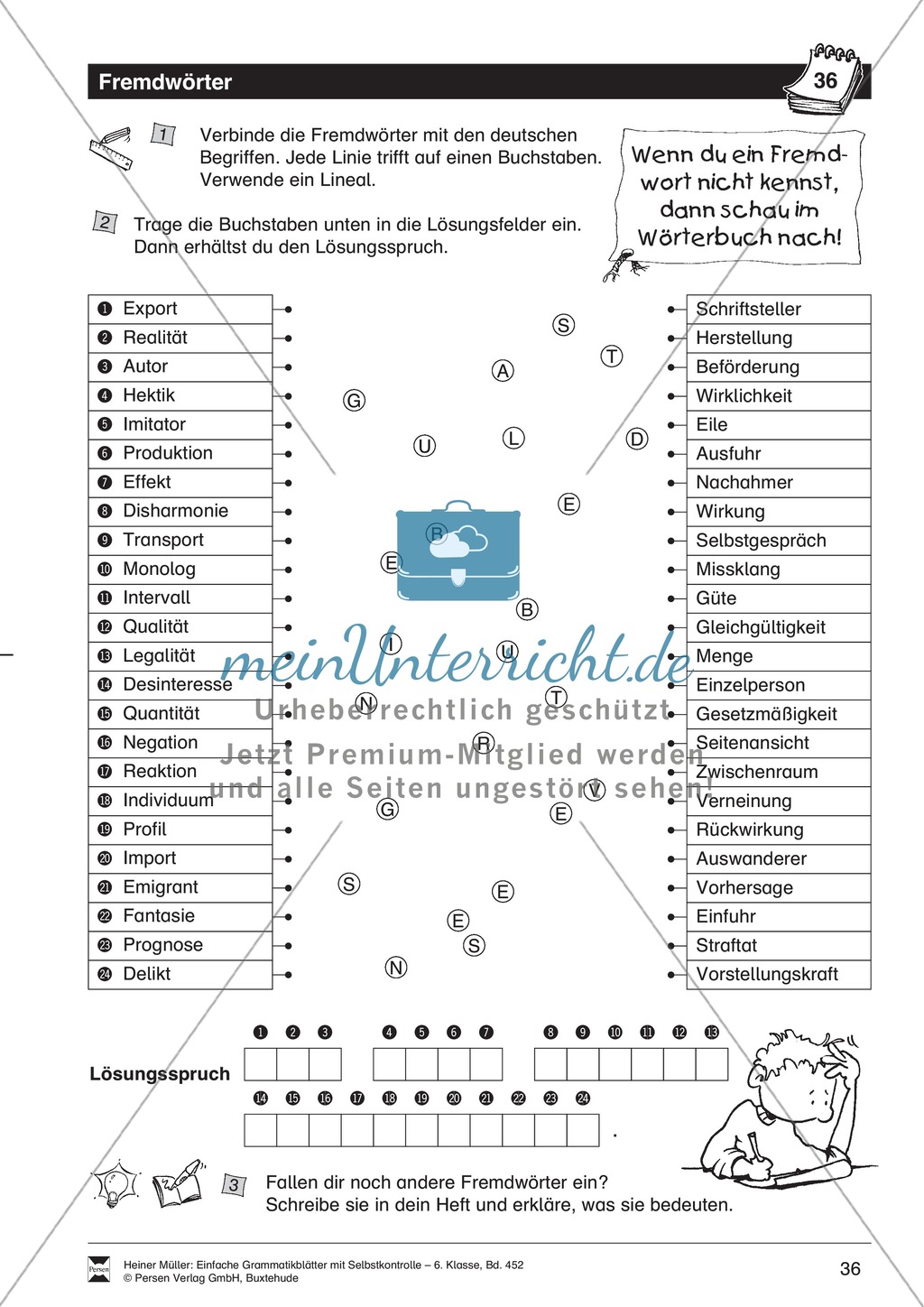 Fremdwörter: Übungen und Lösung Preview 1