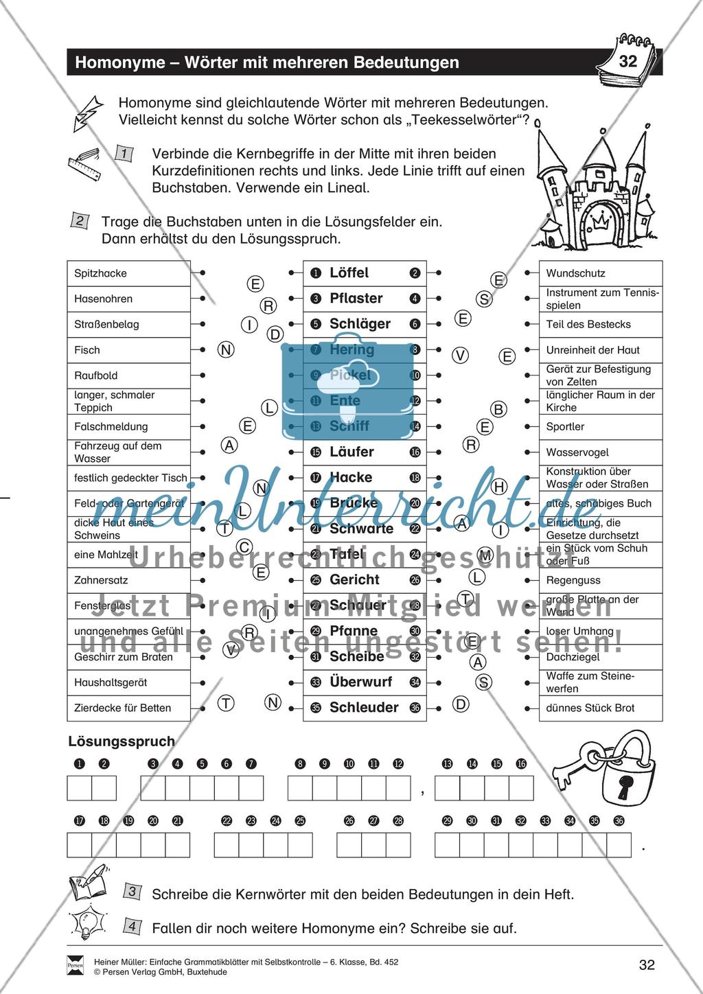 Sprichwörter: Übungen und Lösung Preview 1