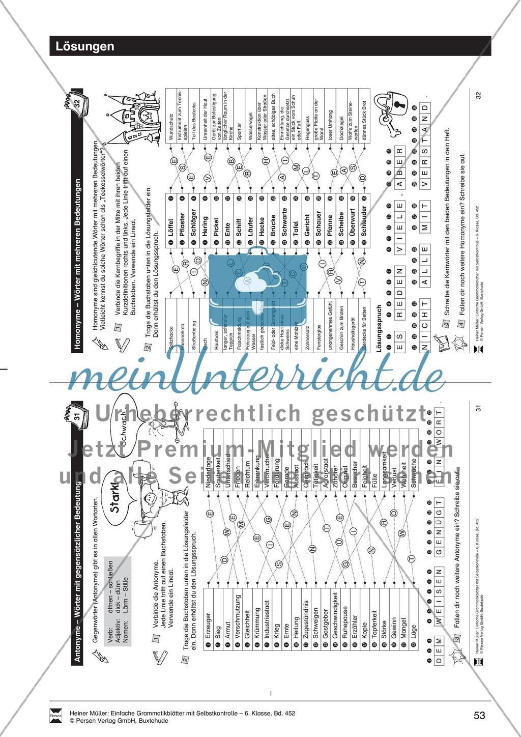 Sprichwörter: Übungen und Lösung Preview 2